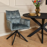 Eetkamerstoel Dani | Velvet Light Blue - WeAreTables